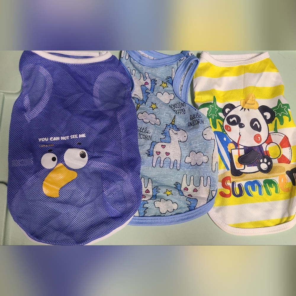 Dog TShirts Set Of 3, Size M - New